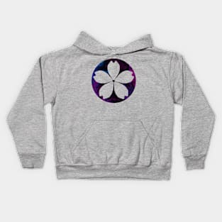 Inverted Dark Purple Flower Kids Hoodie